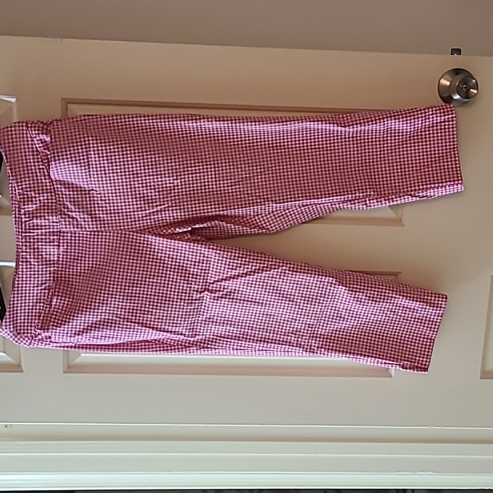 Kim Gravel Pink Gingham capris